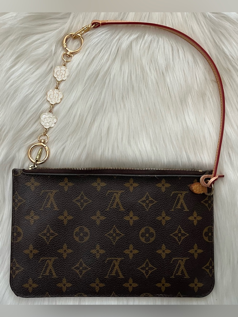 LOUIS VUITTON Monogram Brown Pouchette Hobo Mini Bag Pouch Baguette - Picture 3 of 13